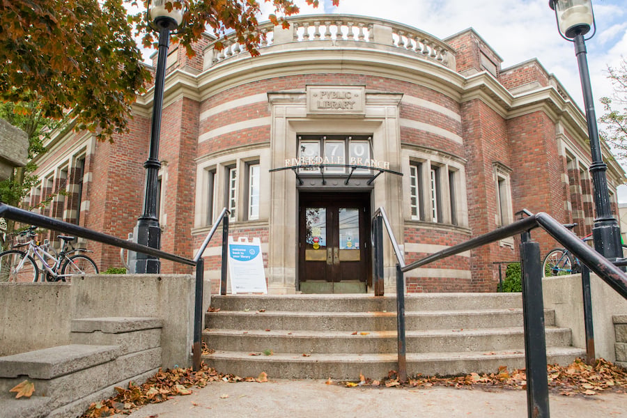 A photo of the Toronto Public Library Riverdale Branch