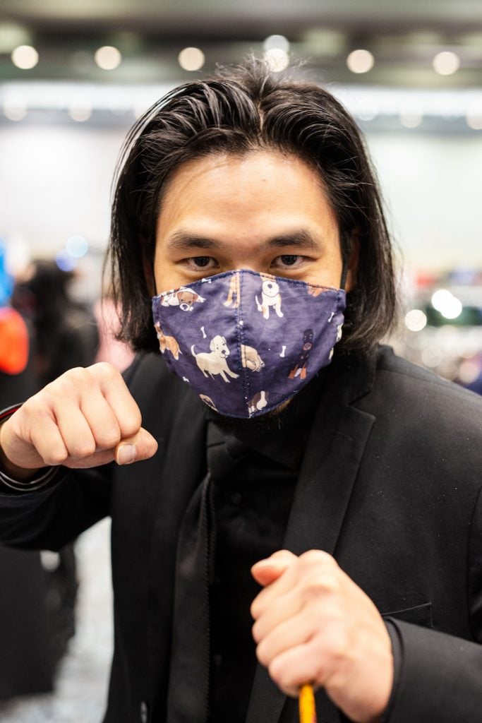 James pays tribute to puppies as John Wick