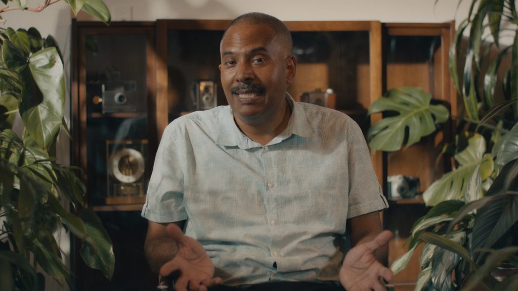 A screen cap of Michael Davidson being interviewed in Patty vs. Patty.