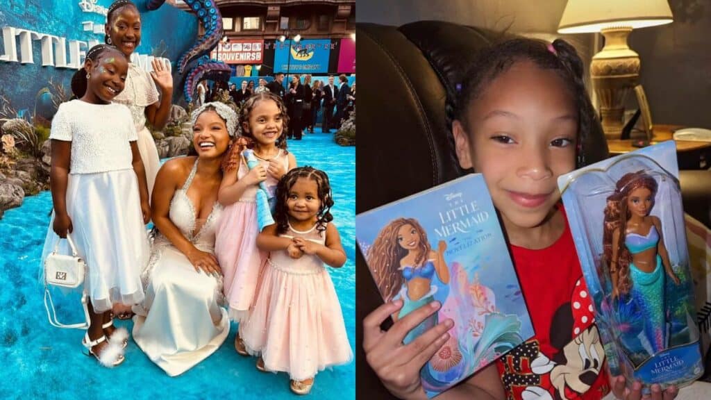 Colourful group of children at a themed event with a Little Mermaid display, vibrant atmosphere, and joyful expressions in Toronto, Ontario.