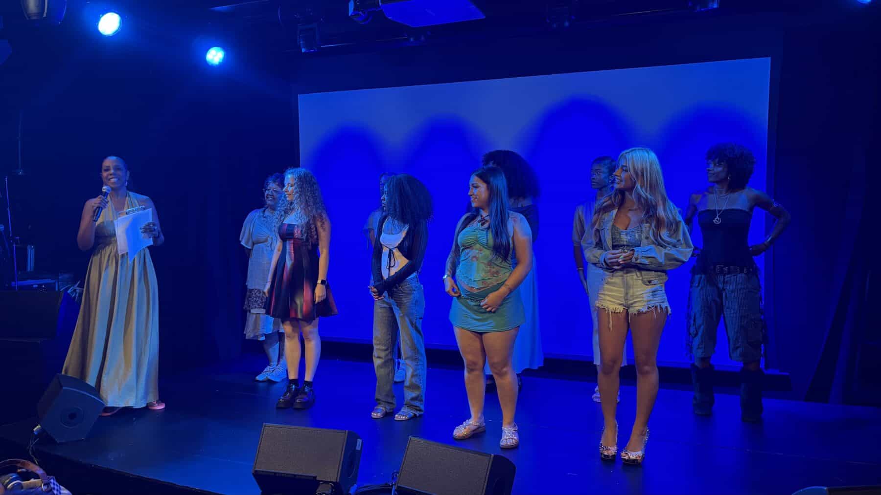 Honey Jam founder Ebonnie Rowe (far left) with some of the 18 artists who will be performing at the 31st annual Honey Jam on Aug. 20 at TD Music Hall — photo credit: Karen Bliss (iPhone 16)